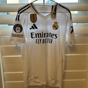 BNWT Real Madrid 2024/2025 Vini Jr Brasil Spain champions league jersey